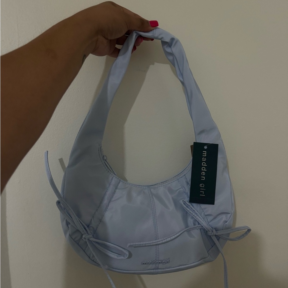 Madden Girl Blue Denim Shoulder Bag with Casual Design